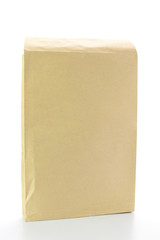 Brown Paper Bag and Isolated on White Background