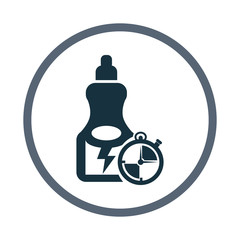 Sport nutrition charge your body icon