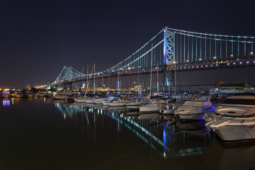 Ben Franklin Bridge at Night