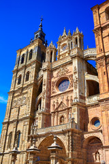 Fototapeta na wymiar Astorga cathedral in Way of Saint James at Leon