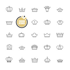 basic Crown icons design
