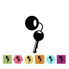 Room key at the hotel icon