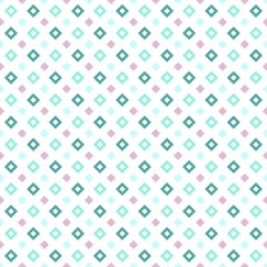 Turquoise Diagonal Squares Seamless Pattern