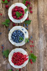 fresh raspberry, red currunt and blueberry