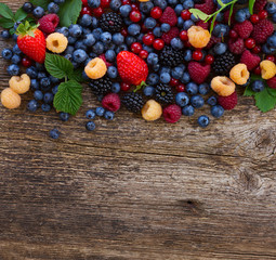 background of fresh berries