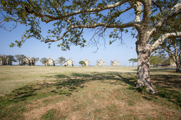 Officers' Row on Fort Hancock, NJ grounds