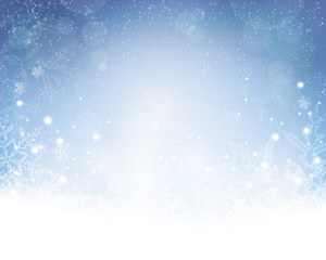 Abstract blue white Christmas, winter background