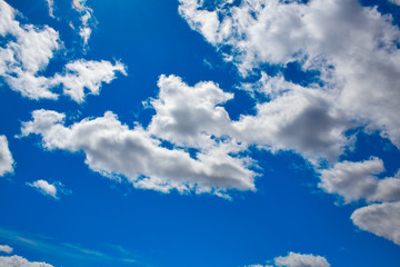 Blue sky with clouds in a summer day