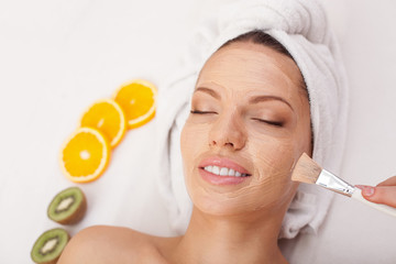 Pretty girl is getting skin care treatment  © Yakobchuk Olena