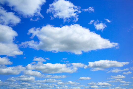 Blue sky with clouds in a summer day
