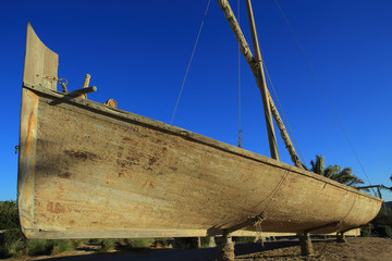 Egyptian wooden boat in El Gouna. Egypt.