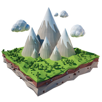 3d isolated landscape