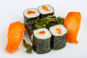 Sushi with salmon