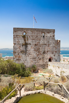 The Moorish Castle's Tower of Homage in Gibraltar