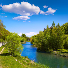 Fototapeta premium Burgos Arlanzon river in Castilla Leon Spain