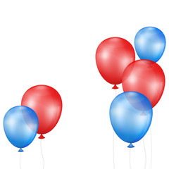 Balloons on a white background