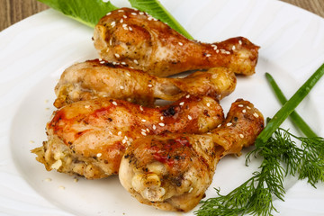 Grilled chicken legs
