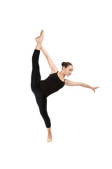 Obraz premium Young gymnasts on a white background