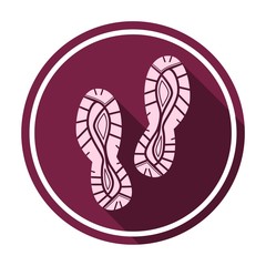 Sport shoe icon with long shadow