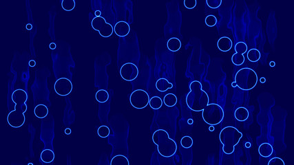 Blue Background With Random Bubbles Effect