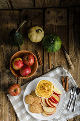 Pumpkin dip with cinnamon