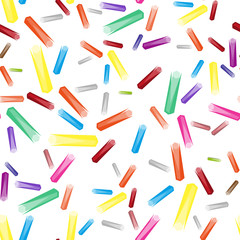 Geometric abstract colorful seamless pattern with white backgrou