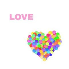 Colorful Confetti Heart. Vector