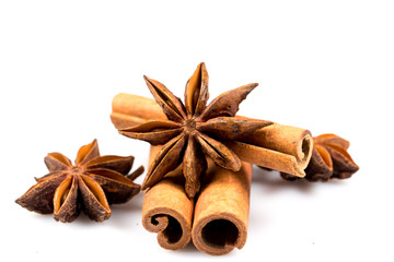 Stars anise and Cinnamon