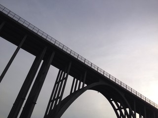 a bridge, geometric shape background