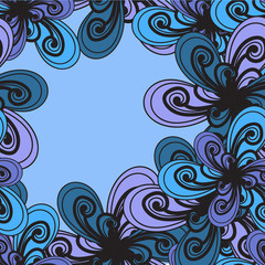 Vector floral pattern. Abstract background. Quilting texture wit