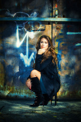Fototapeta premium autumn fashion woman