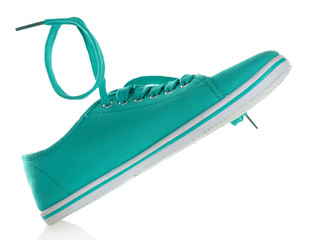 Turquoise gumshoe isolated on white