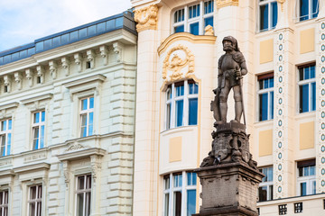 Fototapeta na wymiar Roland Fountain on Main Square, Bratislava