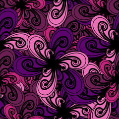 Abstract vector background. Colorful pattern. Floral seamless ba