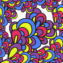 Vector colorful seamless pattern. Wavy abstract bright pattern.