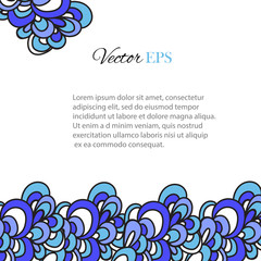 Vector hand drawn  pattern. Colorful abstract wavy pattern. Abst