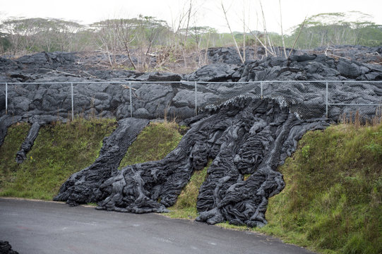 Hawaii Island Volcano, damage of lava flow-12