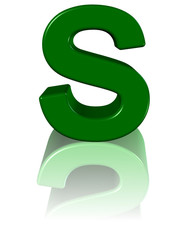 yeşil renkli s harfi