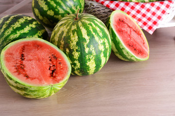 Watermelons closeup
