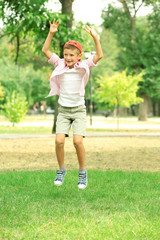 Obraz premium Little boy in the park