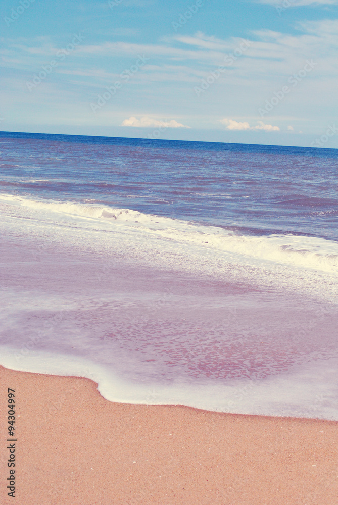 Wall mural sand, beach and water background