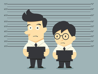 mug shot of businessman