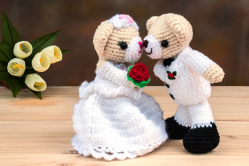Lovely wedding bear dolls