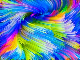 Selbstklebende Fototapeten Evolving Color Vortex © agsandrew