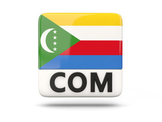 Square icon with flag of comoros