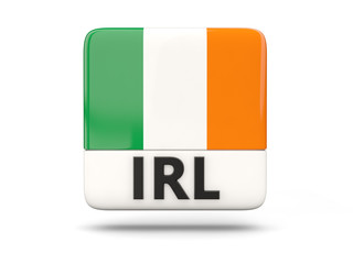 Fototapeta premium Square icon with flag of ireland