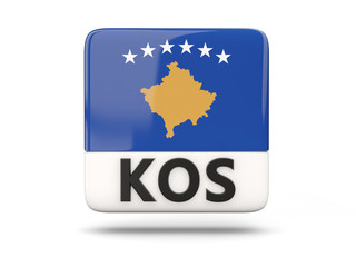 Square icon with flag of kosovo