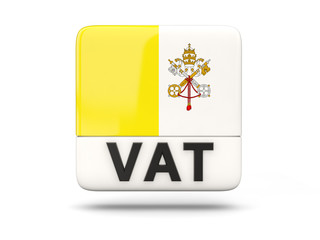Square icon with flag of vatican city
