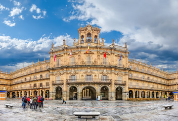 Fototapeta na wymiar Famous historic Plaza Mayor in Salamanca, Castilla y Leon, Spain