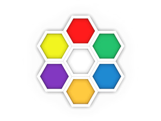 Octagon template layout for business